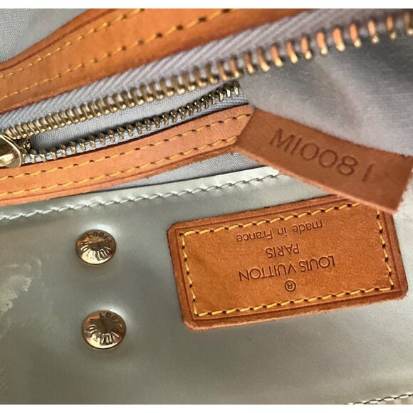 Louis Vuitton Monogram Vernis Bedford Handbag With Leather Handles - Silver & Br - Picture 11 of 12